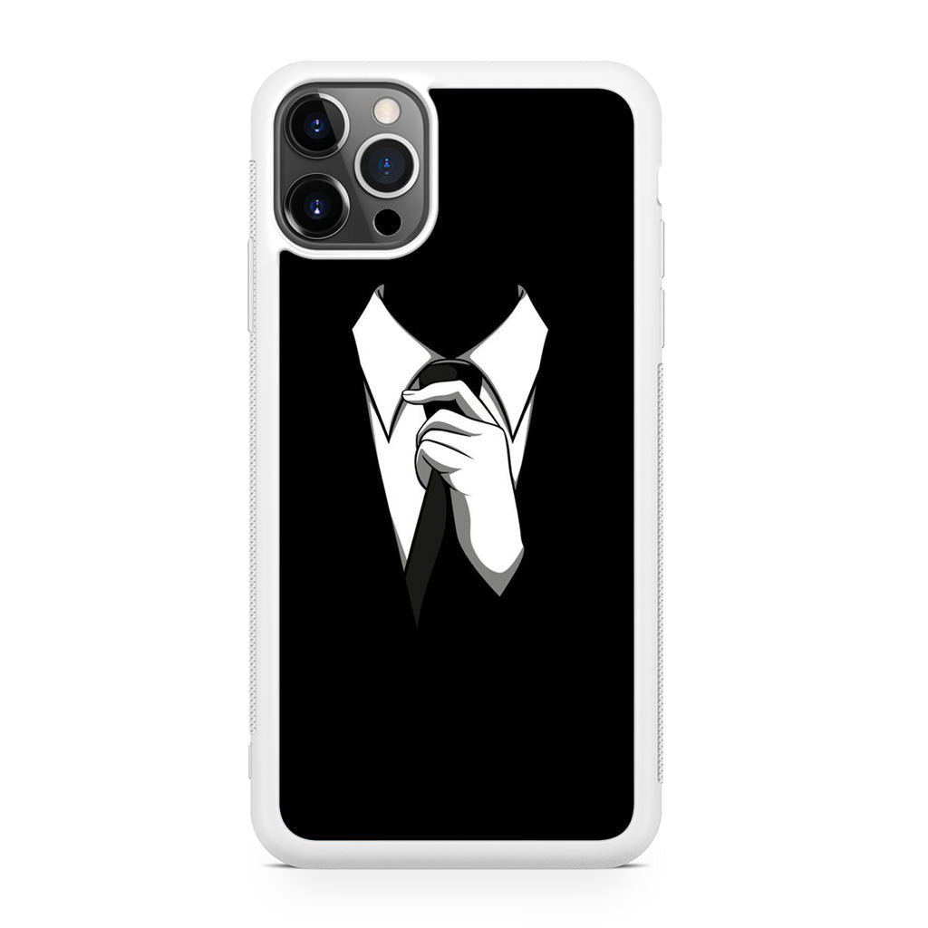 Anonymous Black White Tie iPhone 12 Pro Max Case