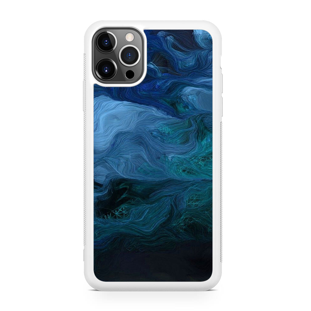 Blue Abstract Art iPhone 12 Pro Case