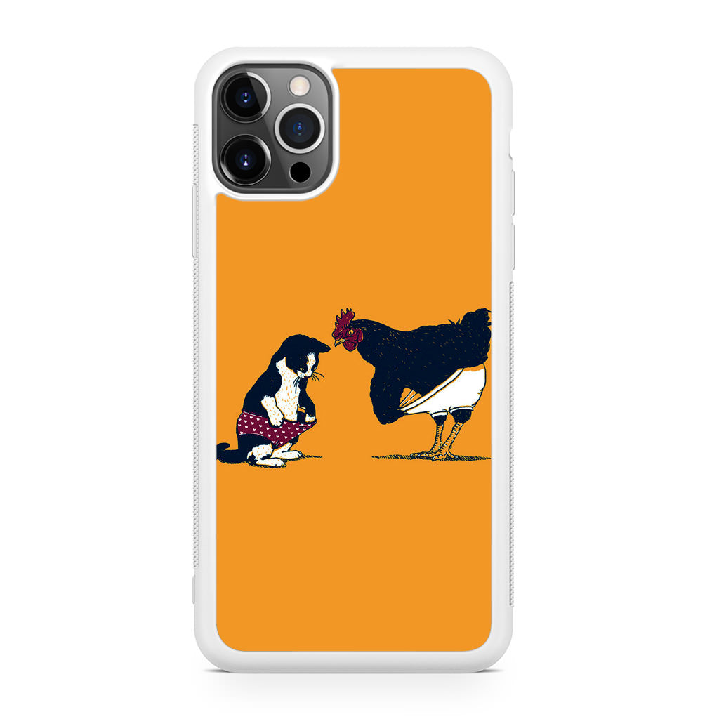 Cat Chicken Yellow Underwear Cute iPhone 12 Pro Max Case