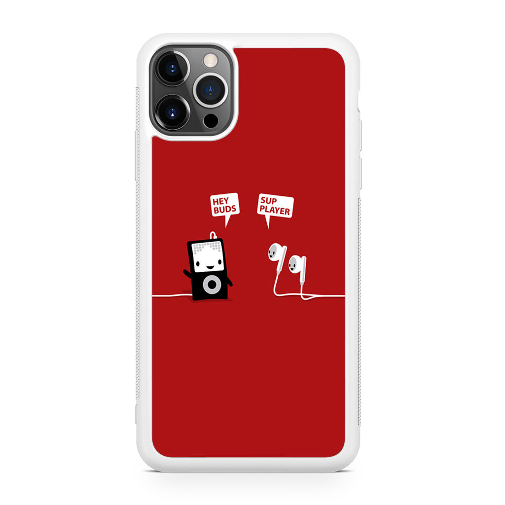 Funny Music Headphones Player Buds iPhone 12 Pro Case