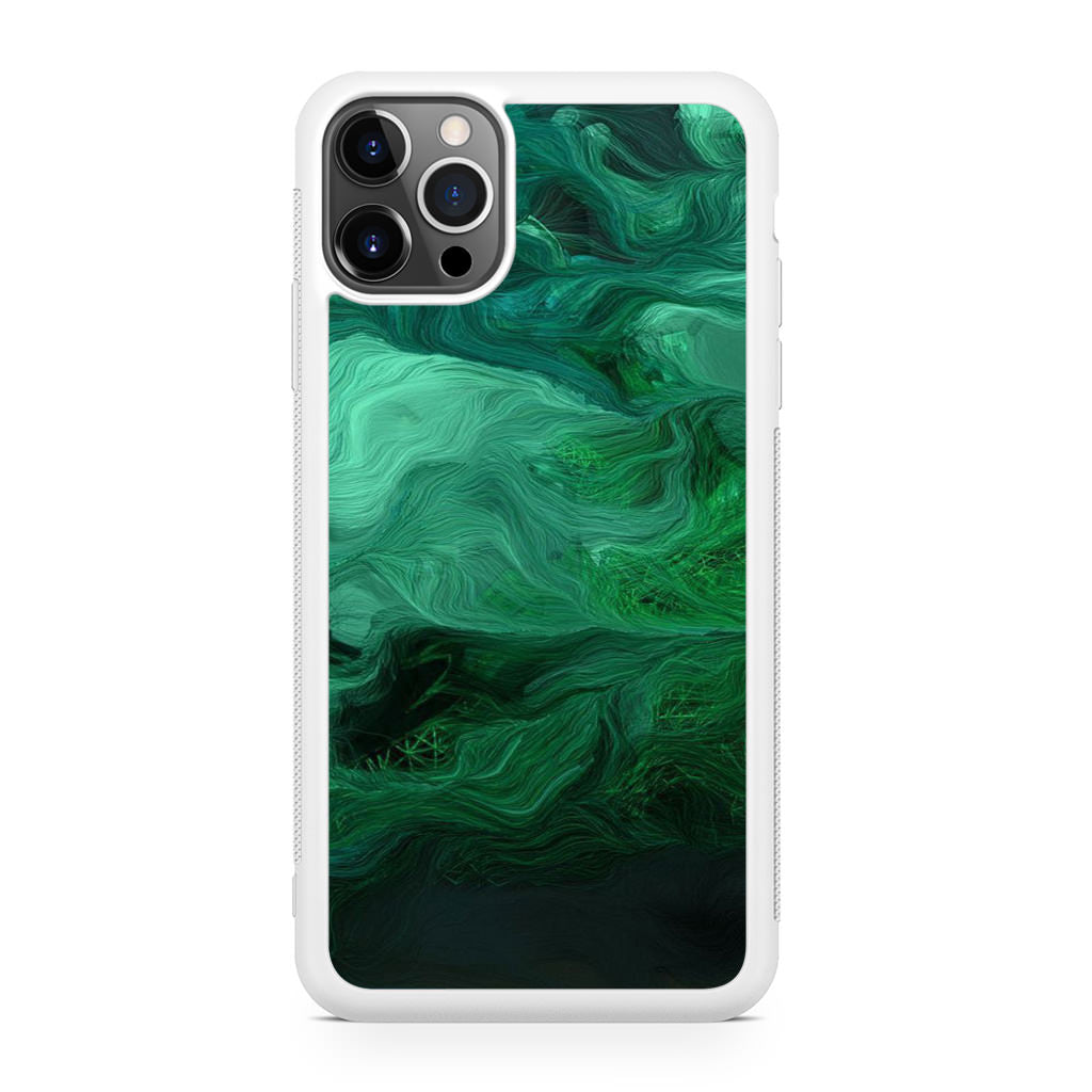 Green Abstract Art iPhone 12 Pro Case