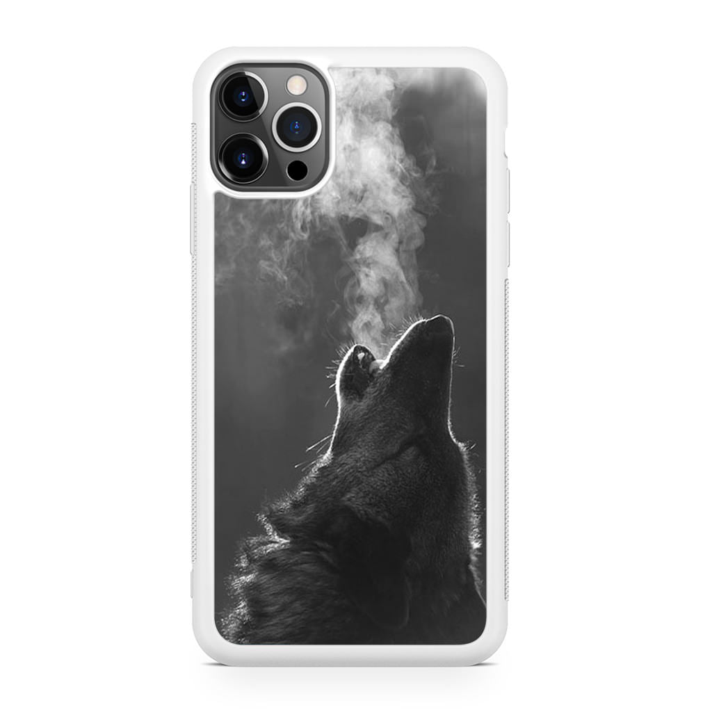 Howling Wolves Black and White iPhone 12 Pro Case