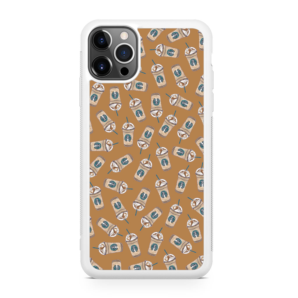 Iced Cappuccinos Lover Pattern iPhone 12 Pro Max Case