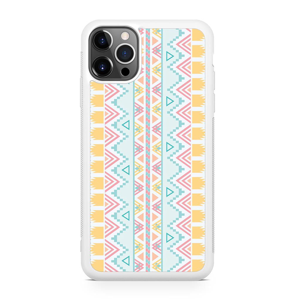 Peach Aztec Pattern iPhone 12 Pro Max Case