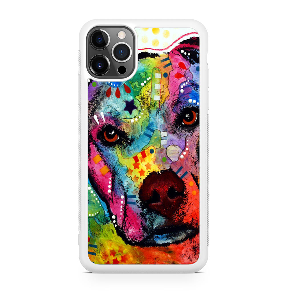 Pitbull Love Painting iPhone 12 Pro Case