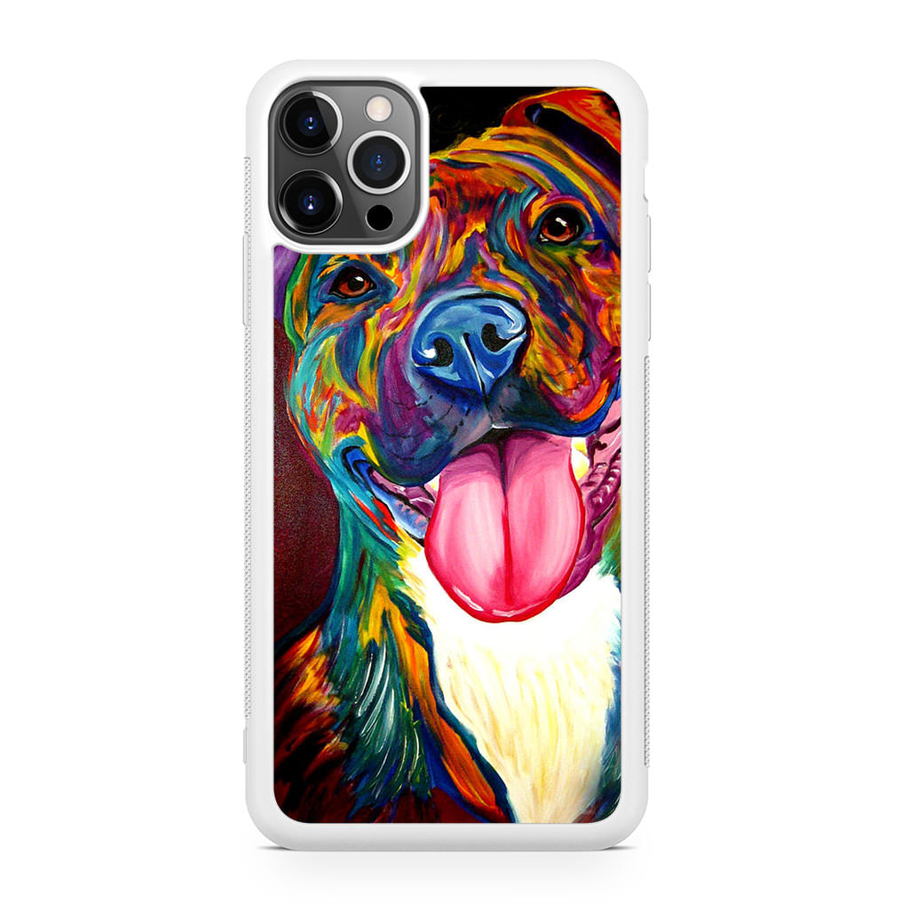 Pitbull Painting Art iPhone 12 Pro Case