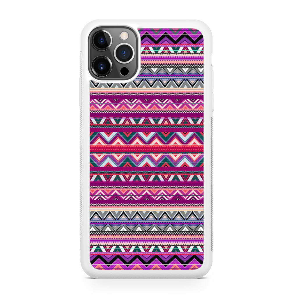 Purple Aztec Art iPhone 12 Pro Case