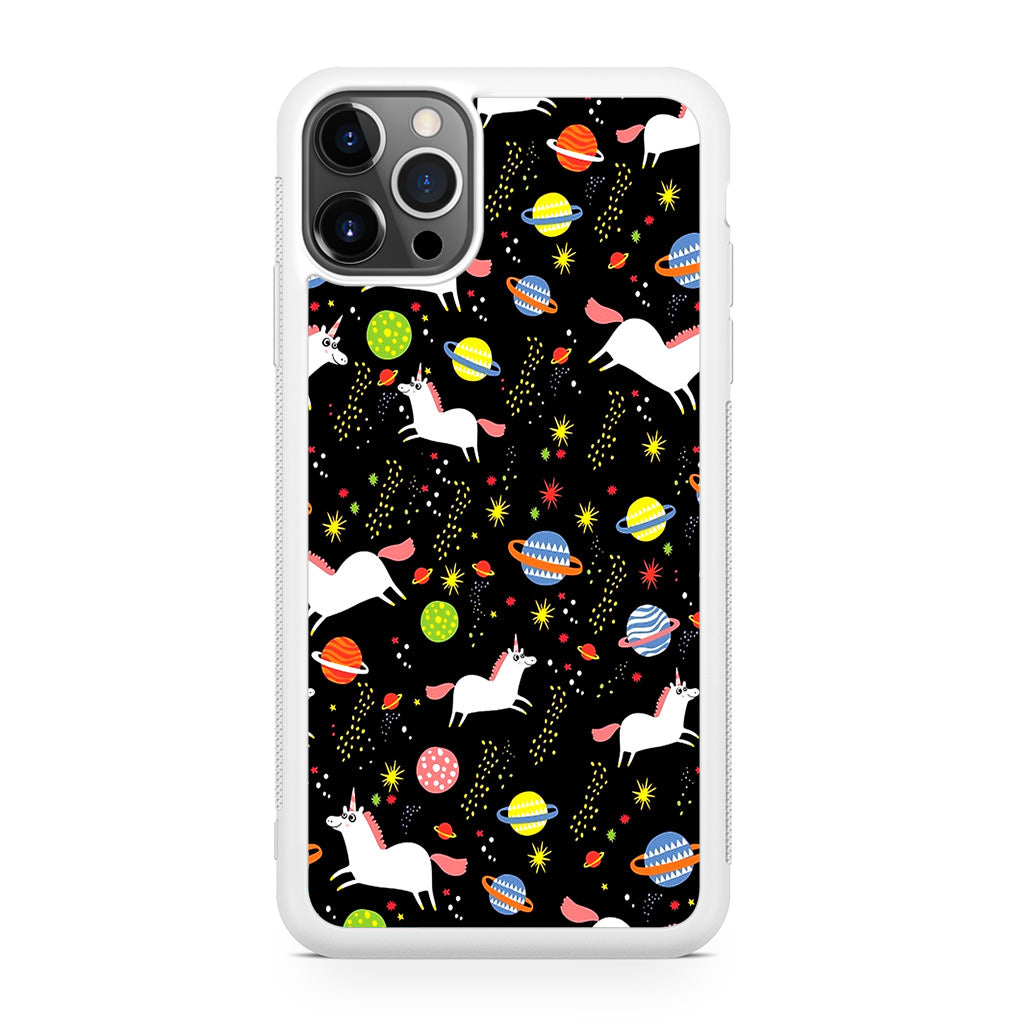 Space Unicorn Pattern iPhone 12 Pro Case