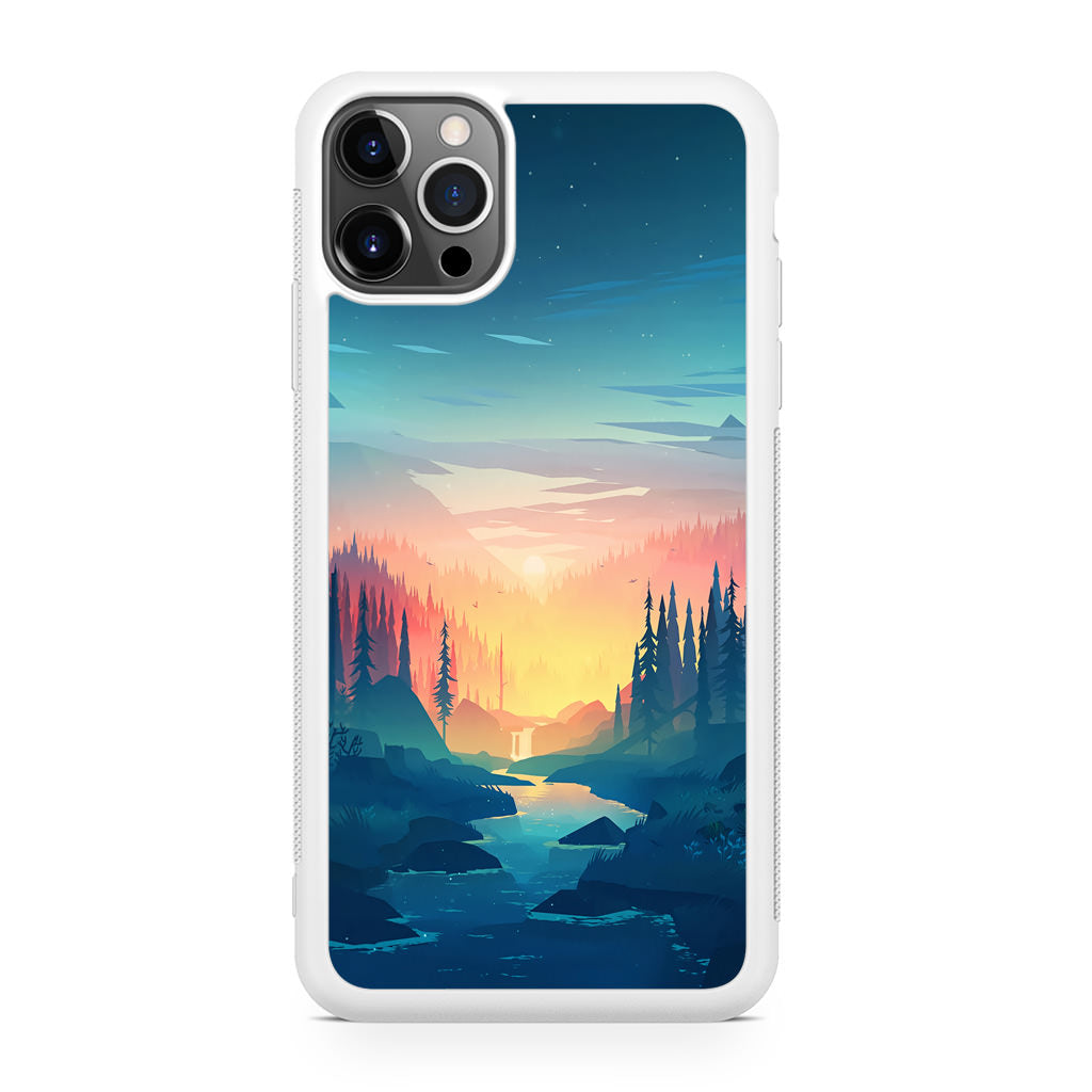 Sunset at The River iPhone 12 Pro Case