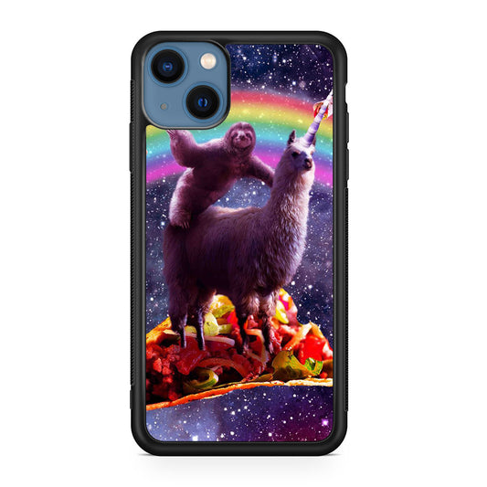 LLama And Sloth On Space iPhone 13 / 13 mini Case