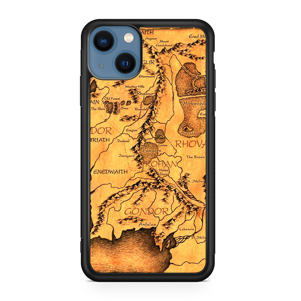 Middle Earth Map Hobbit iPhone 13 / 13 mini Case