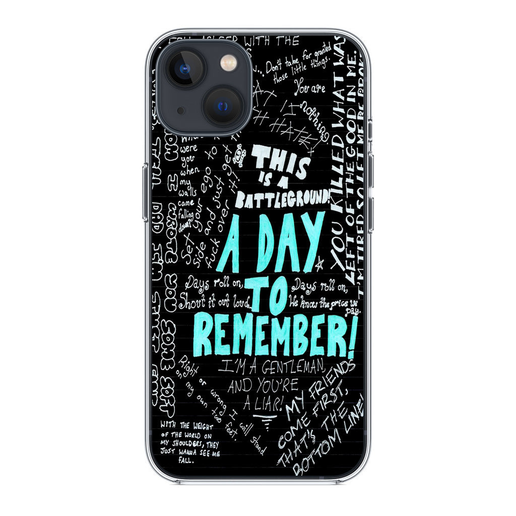 A Day To Remember Quote iPhone 13 / 13 mini Case