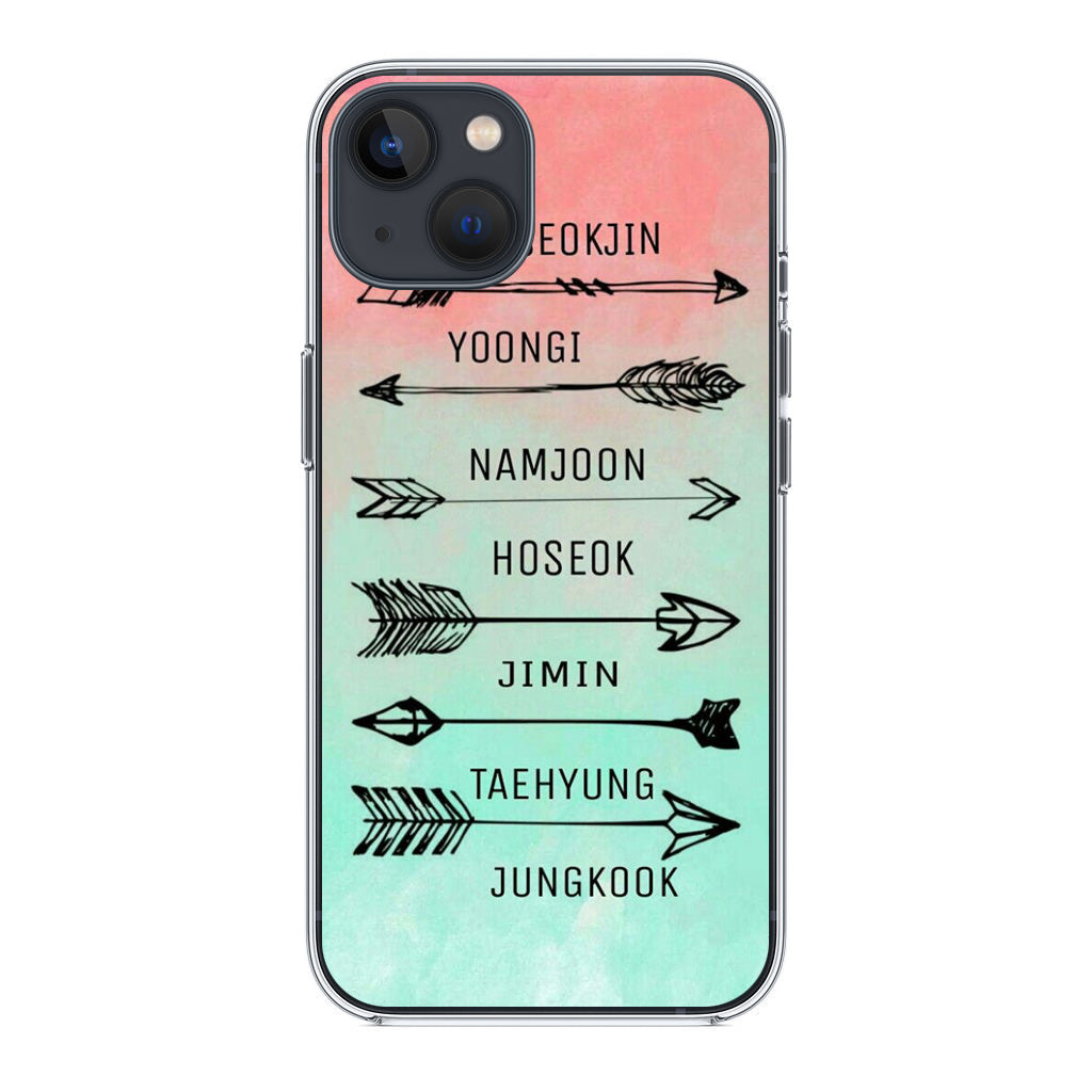 BTS Members Name iPhone 13 / 13 mini Case