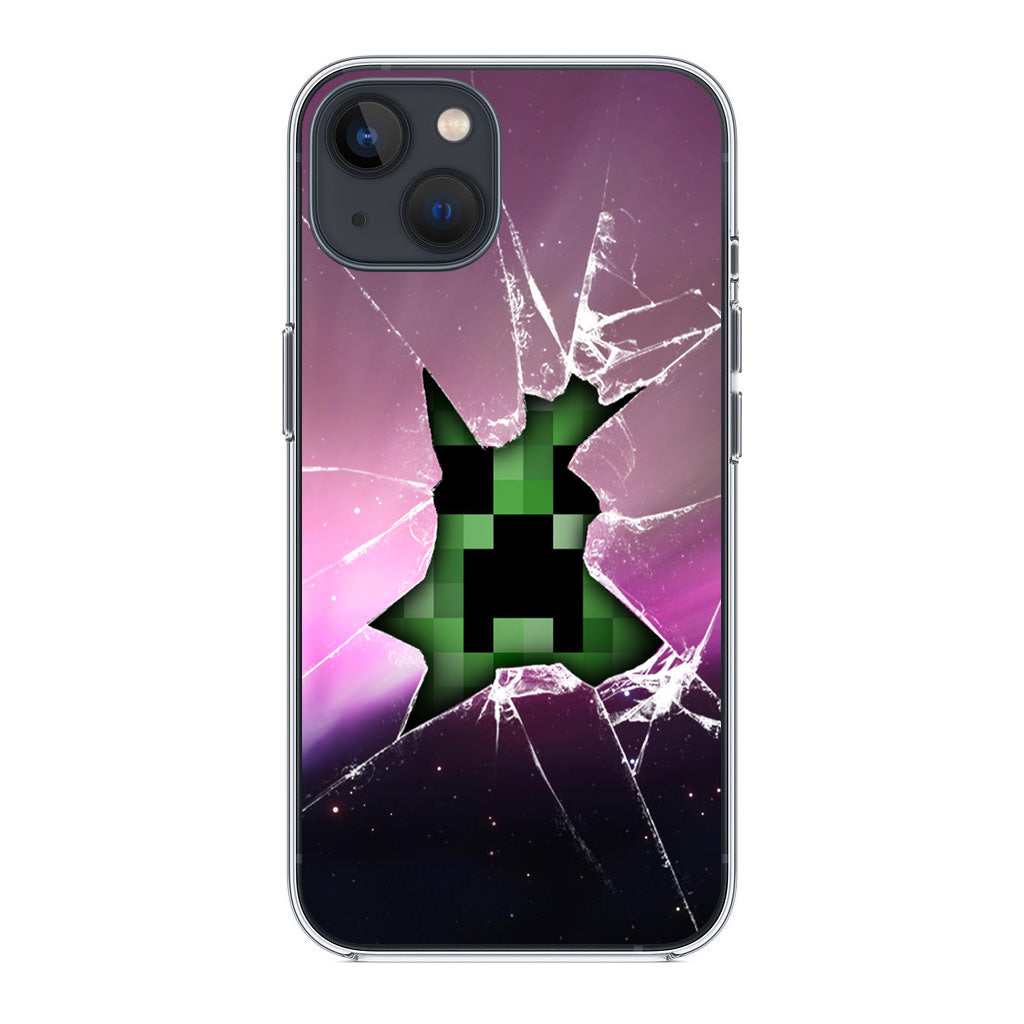 Creeper Glass Broken Violet iPhone 13 / 13 mini Case