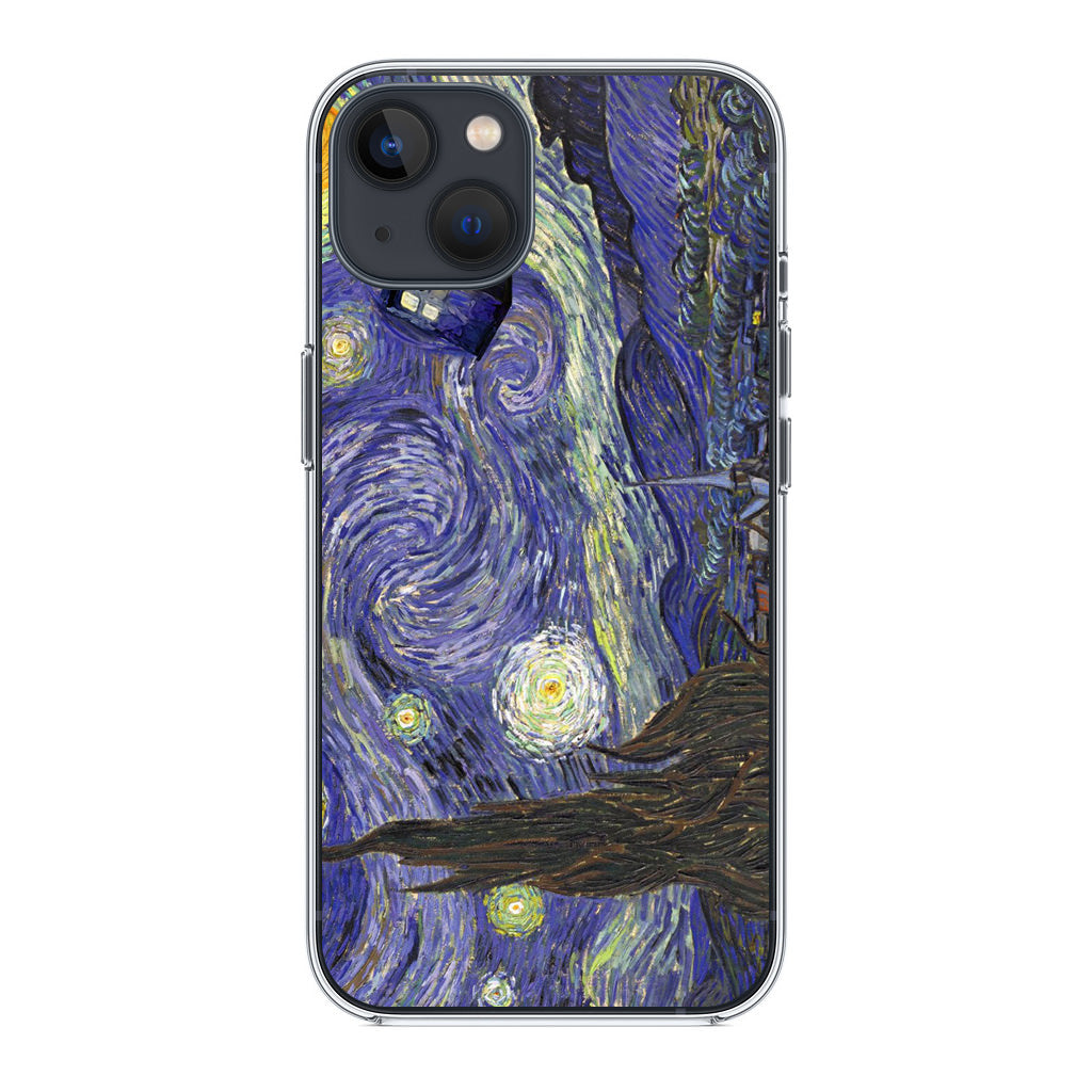 Dr Who Tardis In Van Gogh Starry Night iPhone 13 / 13 mini Case