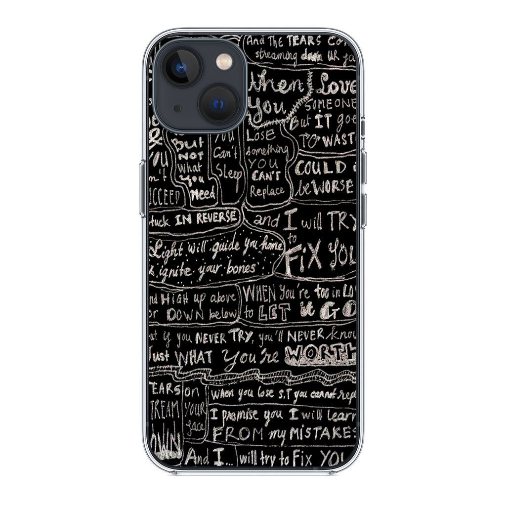 Fix You Lyrics iPhone 13 / 13 mini Case