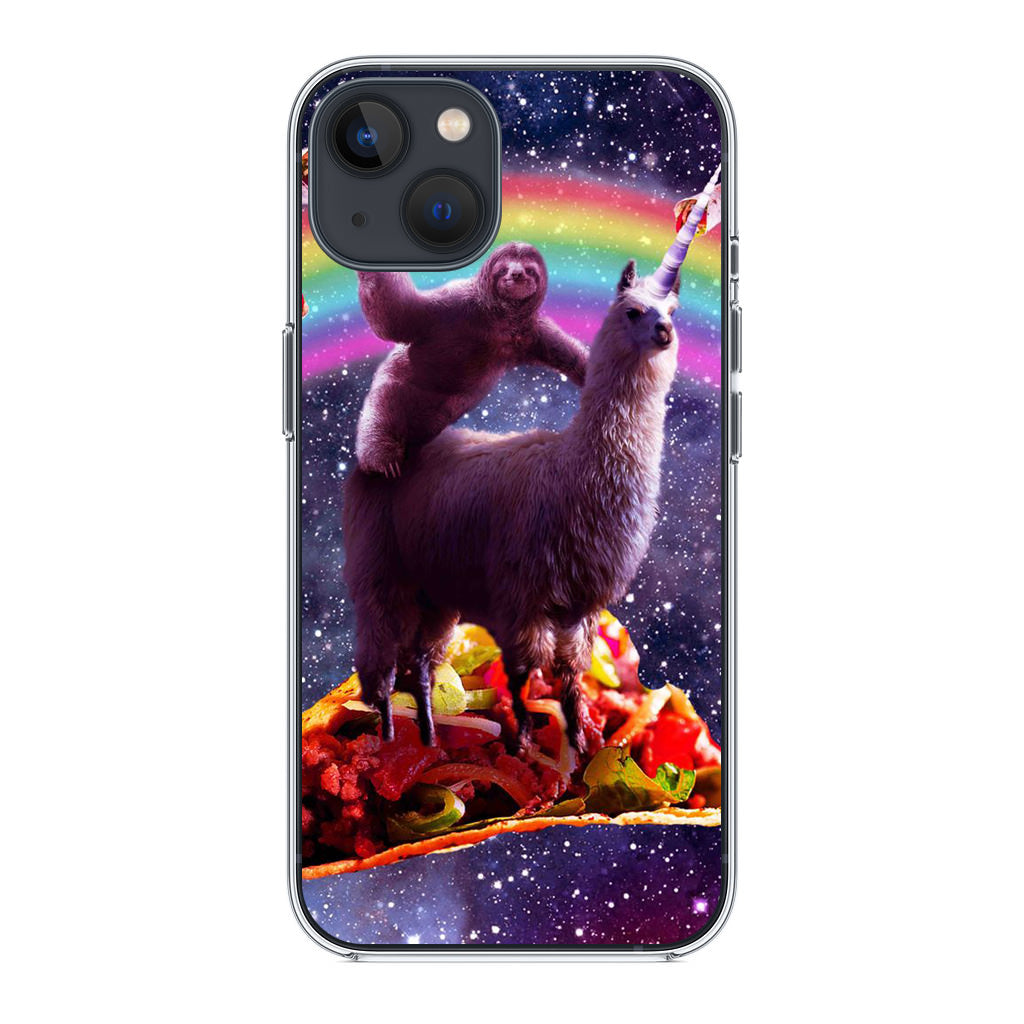 LLama And Sloth On Space iPhone 13 / 13 mini Case