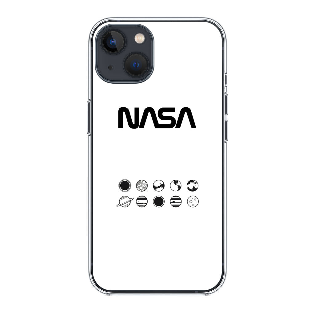 NASA Minimalist White iPhone 13 / 13 mini Case