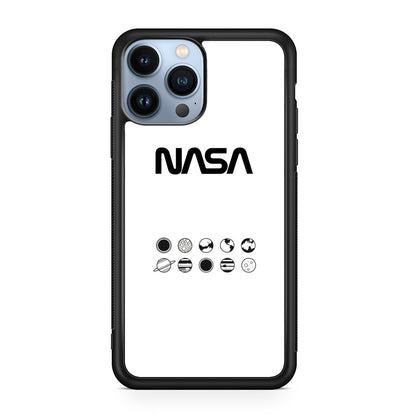 NASA Minimalist White iPhone 13 Pro / 13 Pro Max Case