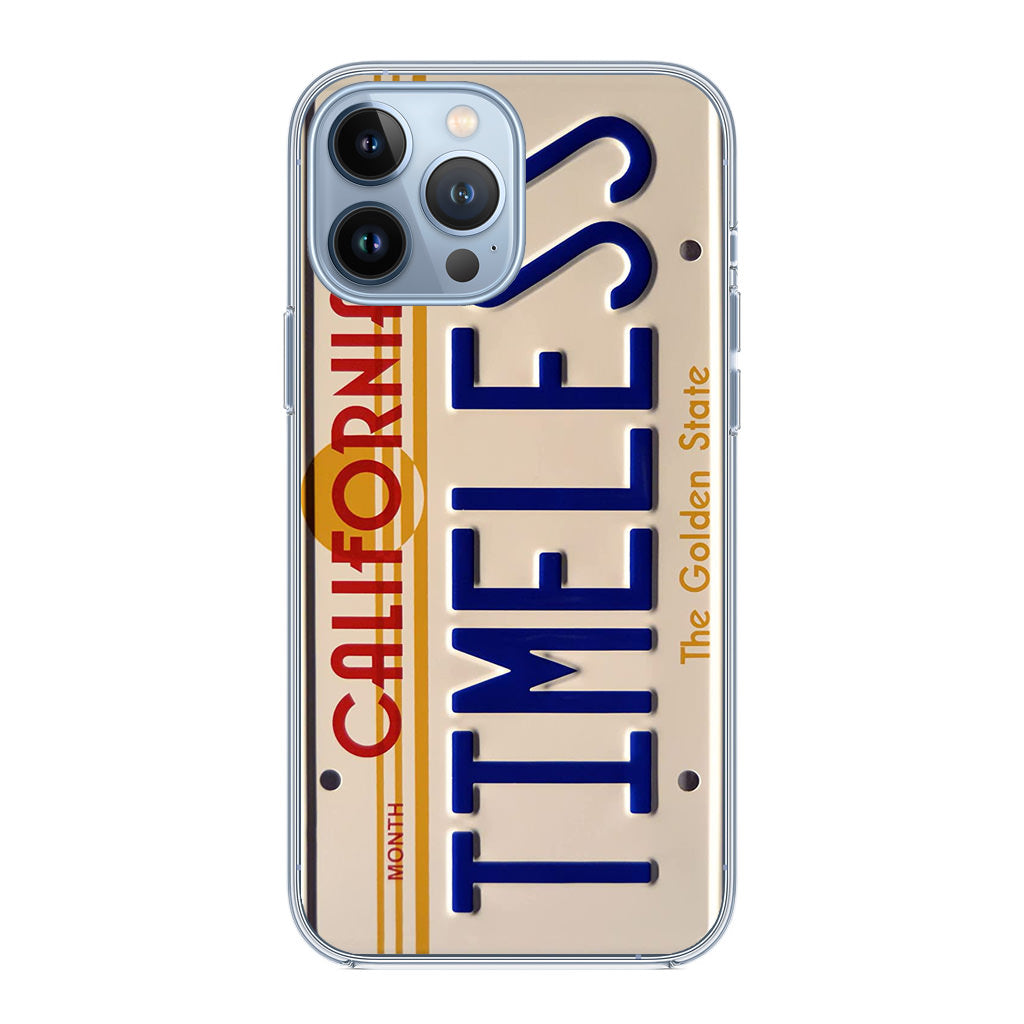 Back to the Future License Plate Timeless iPhone 13 Pro / 13 Pro Max Case