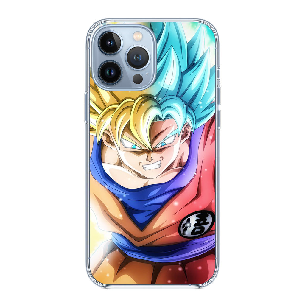 Goku SSJ 1 to SSJ Blue iPhone 13 Pro / 13 Pro Max Case