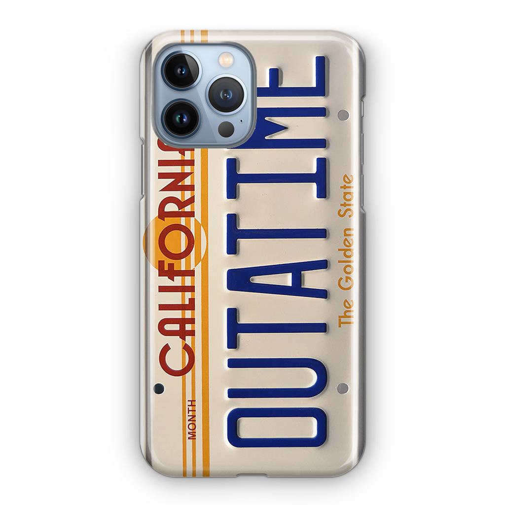 Back to the Future License Plate Outatime iPhone 13 Pro / 13 Pro Max Case