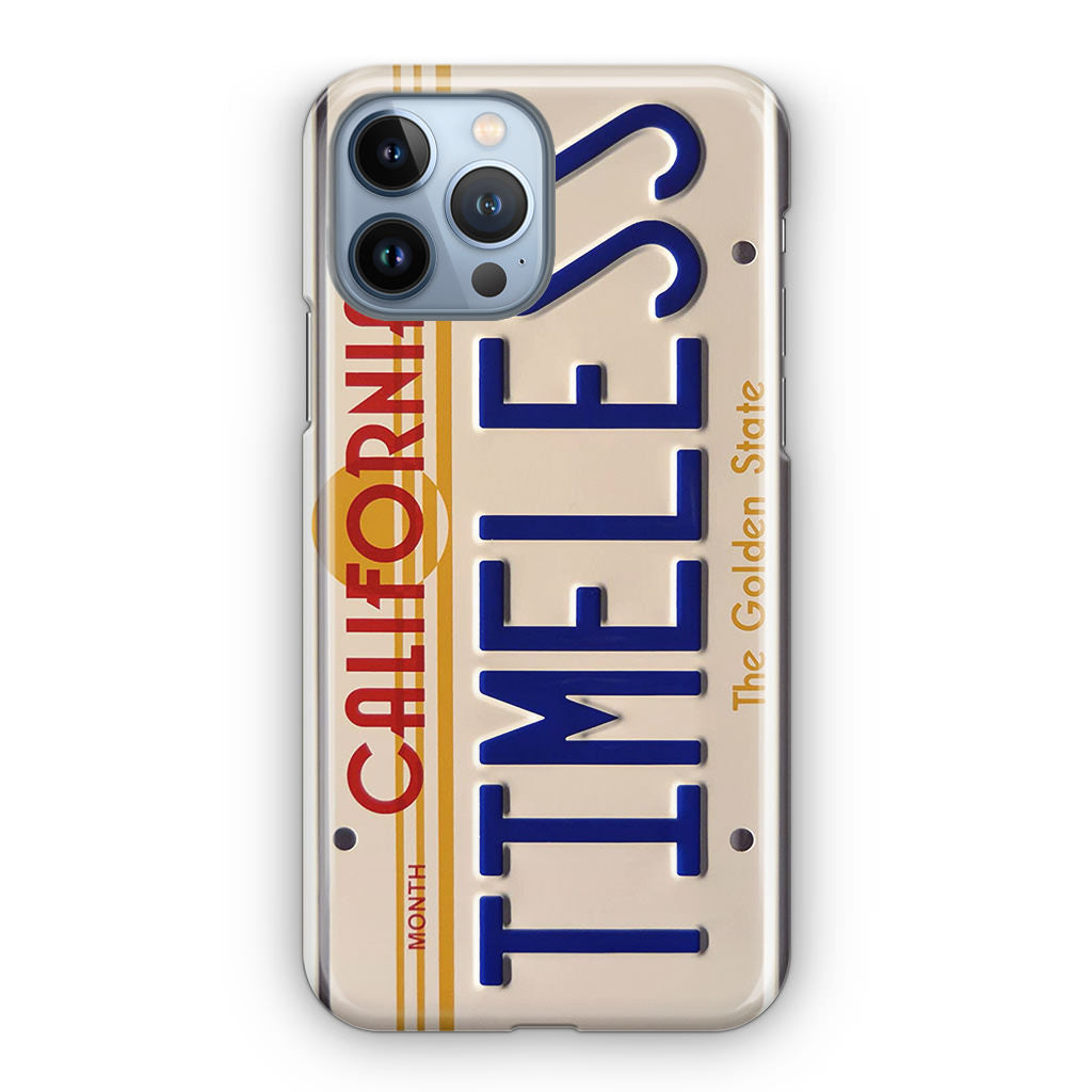 Back to the Future License Plate Timeless iPhone 13 Pro / 13 Pro Max Case