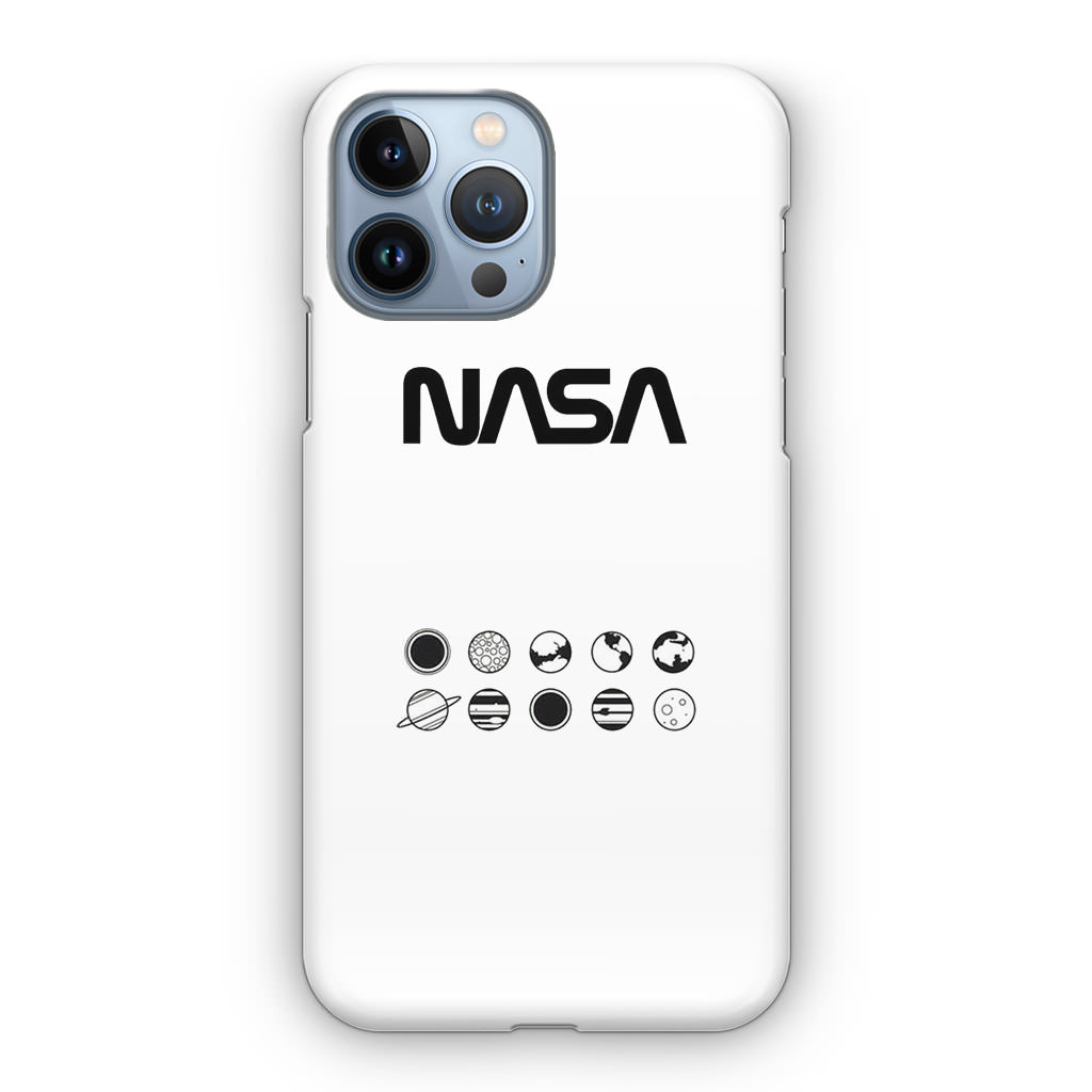 NASA Minimalist White iPhone 13 Pro / 13 Pro Max Case