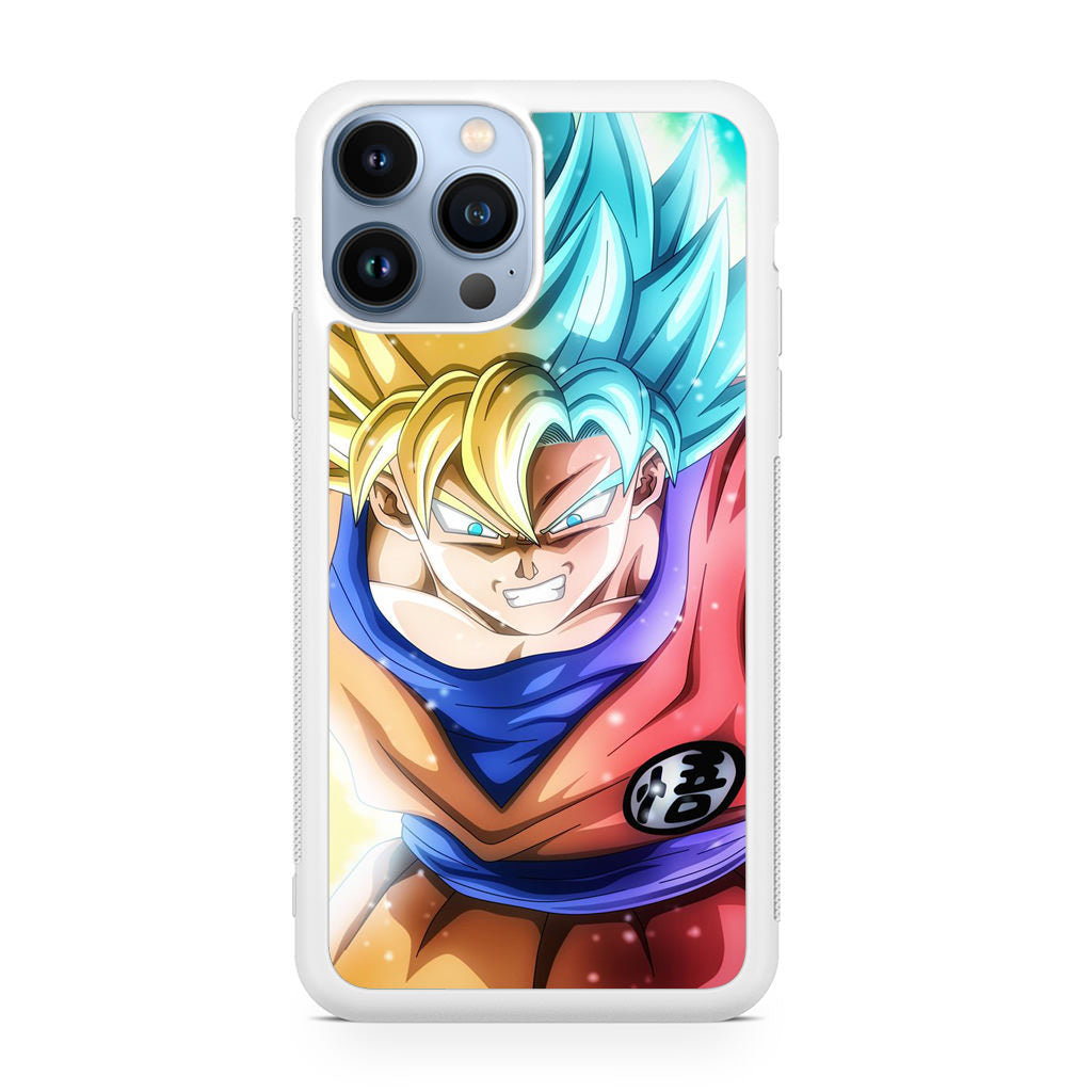 Goku SSJ 1 to SSJ Blue iPhone 13 Pro / 13 Pro Max Case