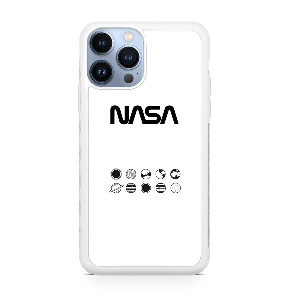 NASA Minimalist White iPhone 13 Pro / 13 Pro Max Case