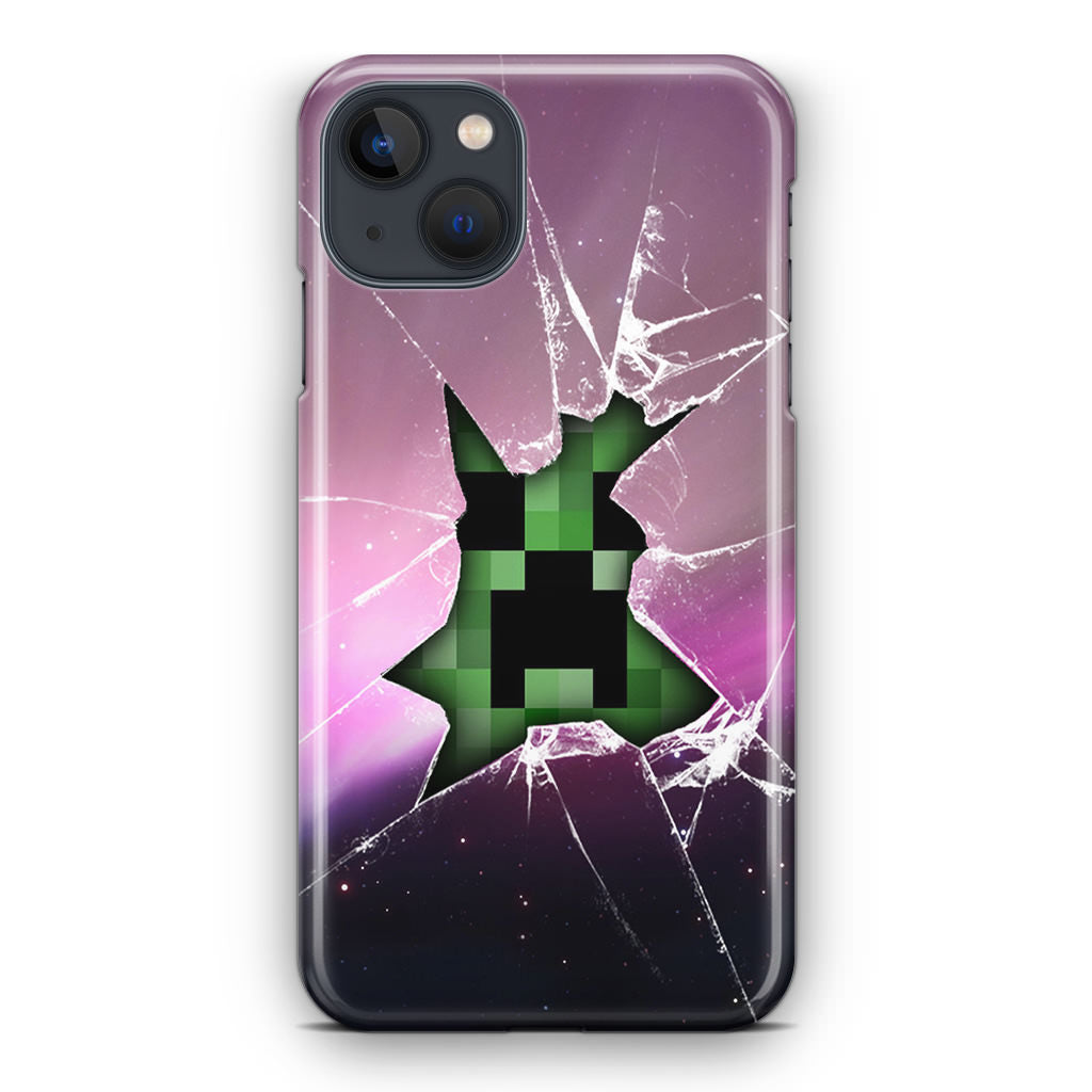 Creeper Glass Broken Violet iPhone 13 / 13 mini Case