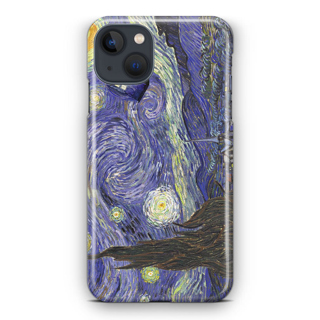 Dr Who Tardis In Van Gogh Starry Night iPhone 13 / 13 mini Case