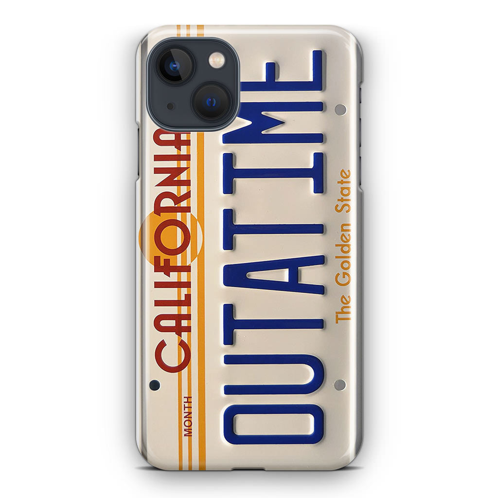 Back to the Future License Plate Outatime iPhone 13 / 13 mini Case