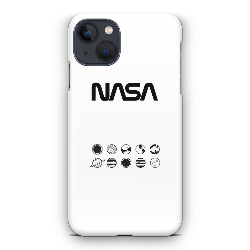 NASA Minimalist White iPhone 13 / 13 mini Case