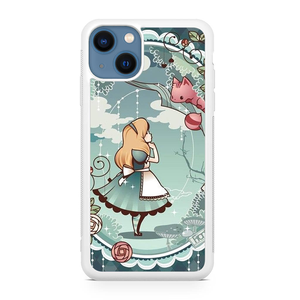 Alice And Cheshire Cat Poster iPhone 13 / 13 mini Case