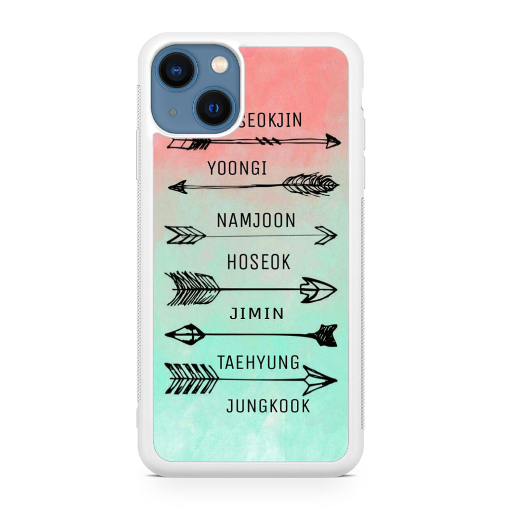 BTS Members Name iPhone 13 / 13 mini Case