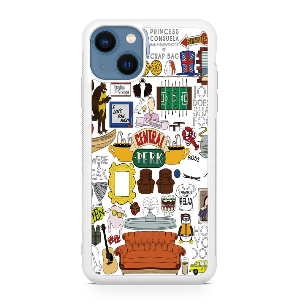 Friends TV Show Central Perk Sticker iPhone 13 / 13 mini Case