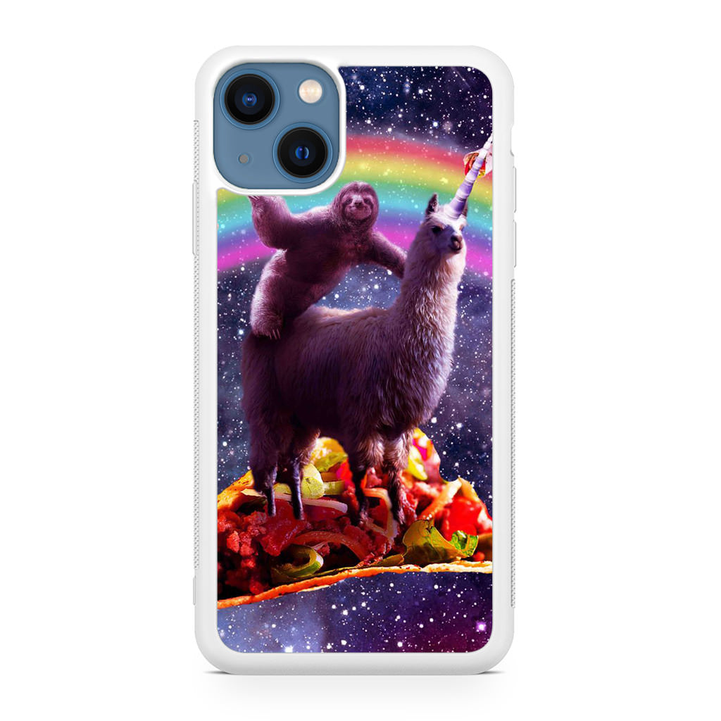 LLama And Sloth On Space iPhone 13 / 13 mini Case