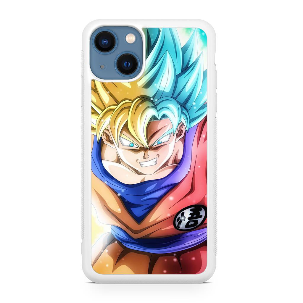 Goku SSJ 1 to SSJ Blue iPhone 13 / 13 mini Case