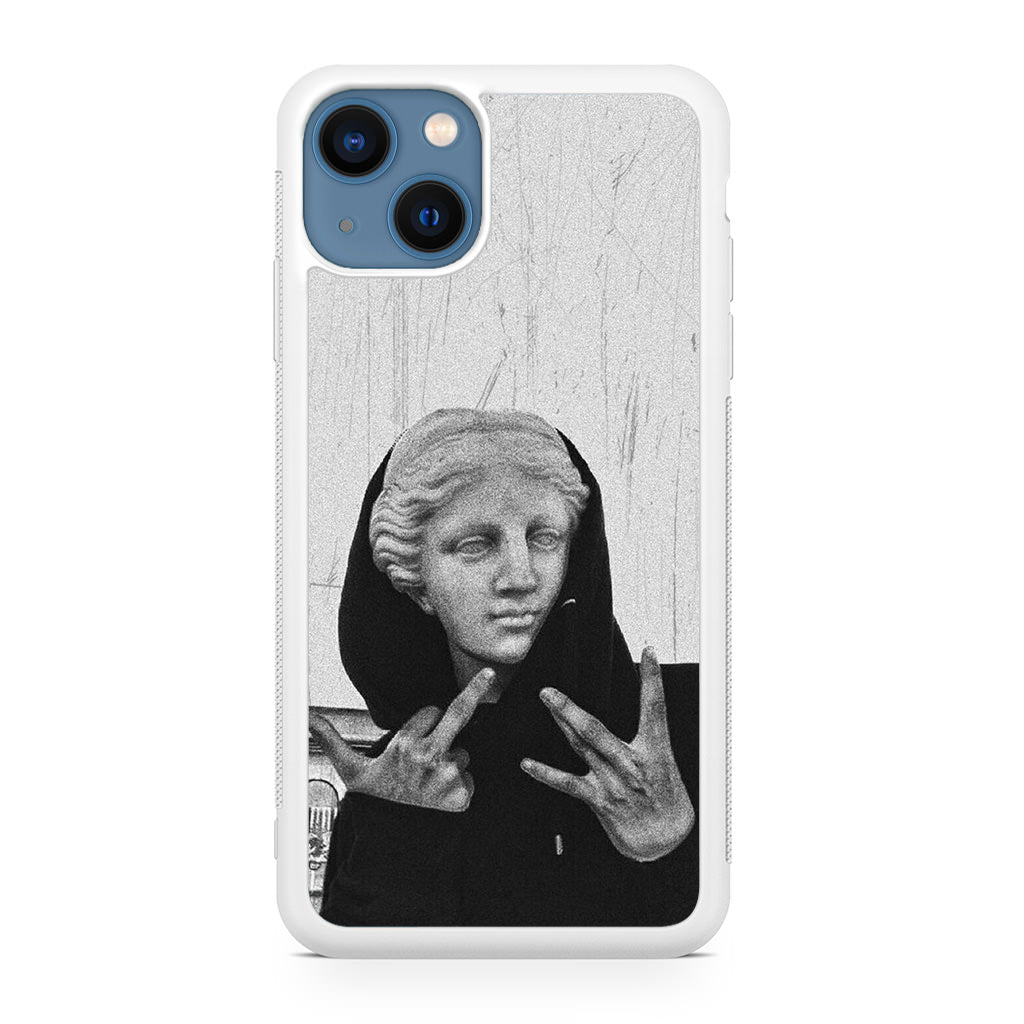 Greek Statue Wearing Hoodie iPhone 13 / 13 mini Case