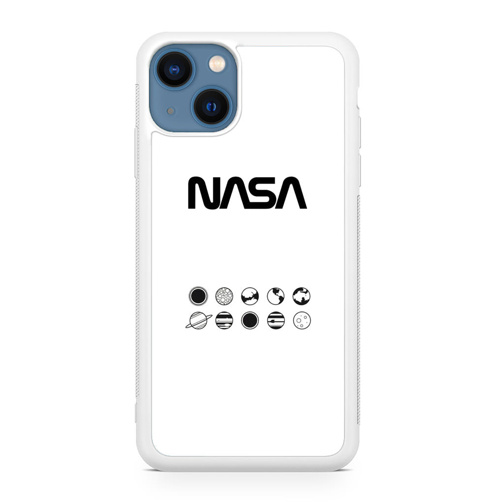 NASA Minimalist White iPhone 13 / 13 mini Case