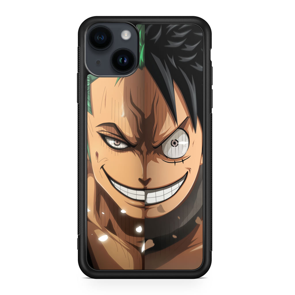 Luffy And Zoro Half Smile iPhone 14 / 14 Plus Case