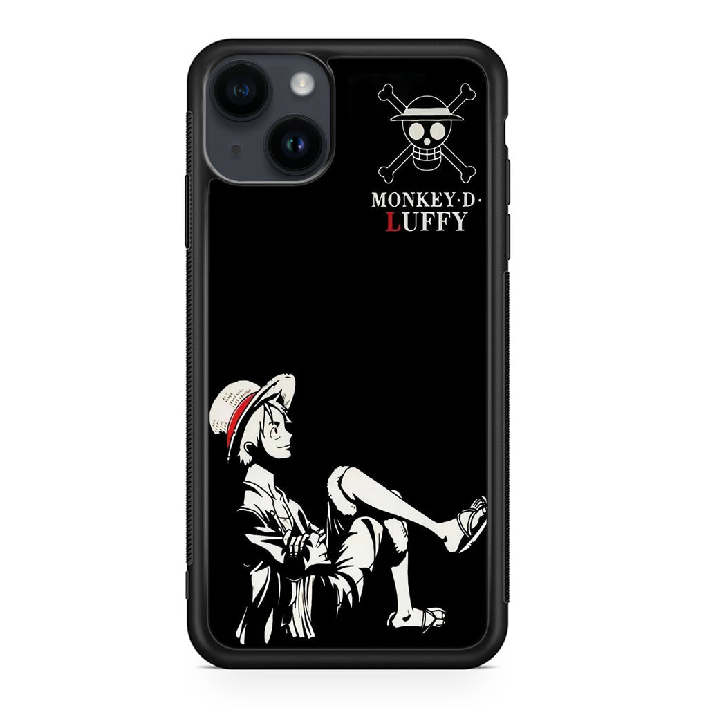 Monkey D Luffy Black And White iPhone 14 / 14 Plus Case