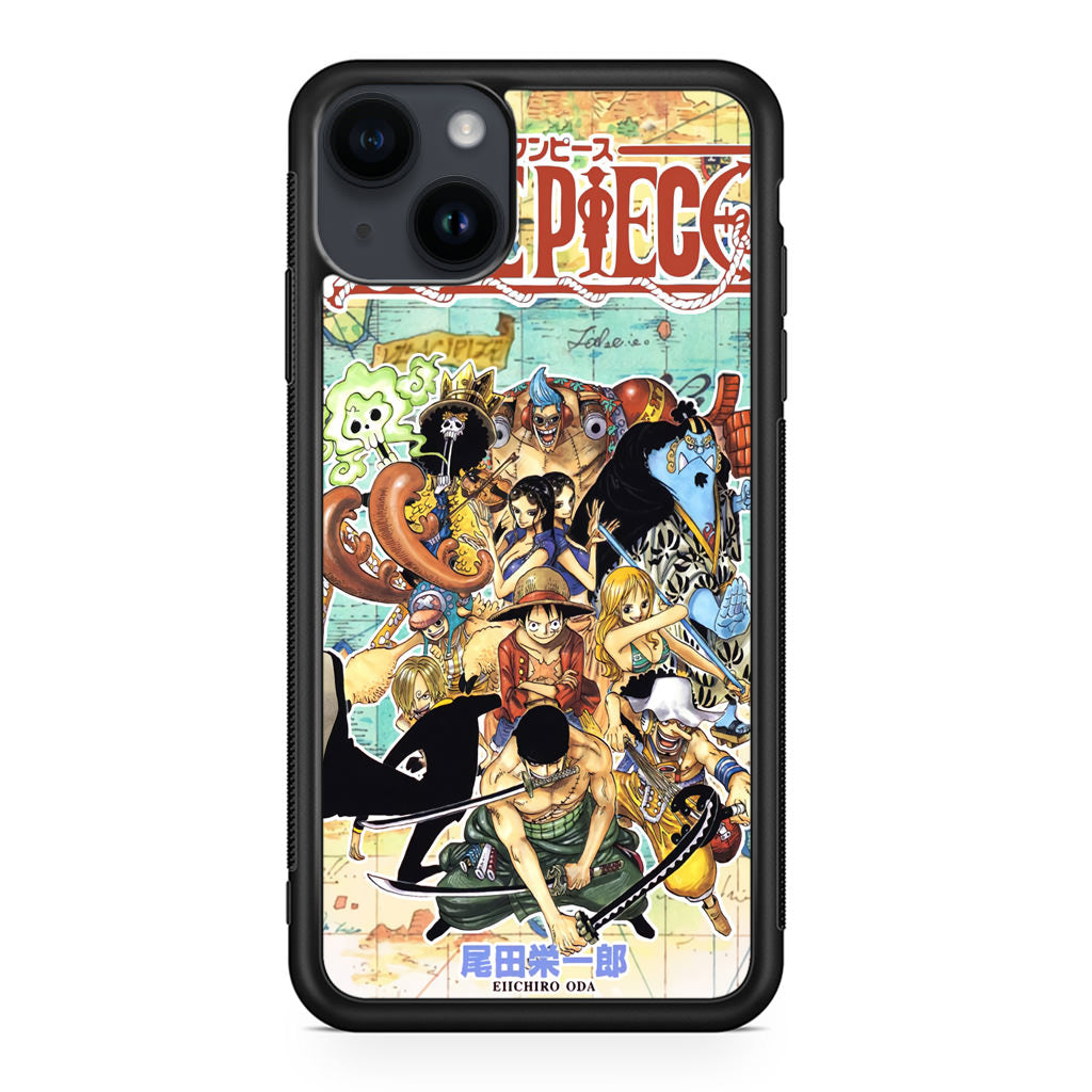 One Piece Comic Straw Hat Pirate iPhone 14 / 14 Plus Case