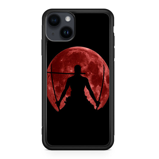 Silhouette Of Zoro In Santoryu Mode iPhone 14 / 14 Plus Case