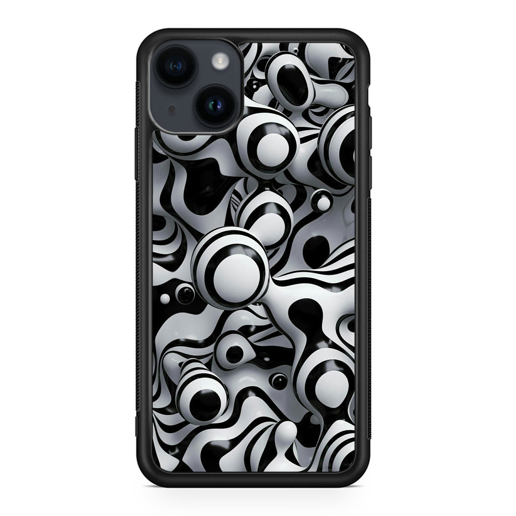 Abstract Art Black White iPhone 14 / 14 Plus Case