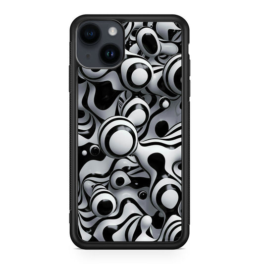 Abstract Art Black White iPhone 14 / 14 Plus Case