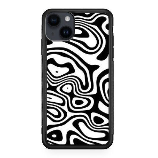 Abstract Black and White Background iPhone 14 / 14 Plus Case
