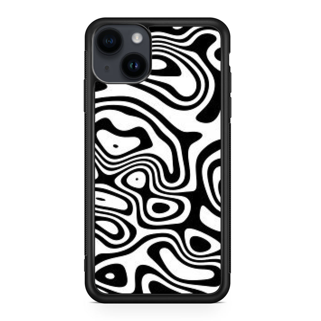 Abstract Black and White Background iPhone 15 / 15 Plus Case