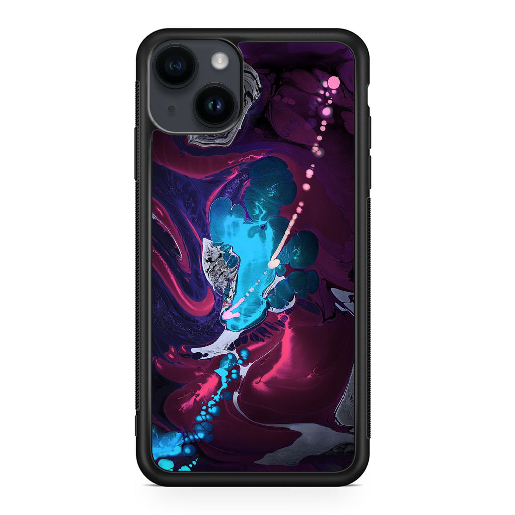 Abstract Purple Blue Art iPhone 15 / 15 Plus Case